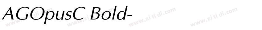 AGOpusC Bold字体转换
